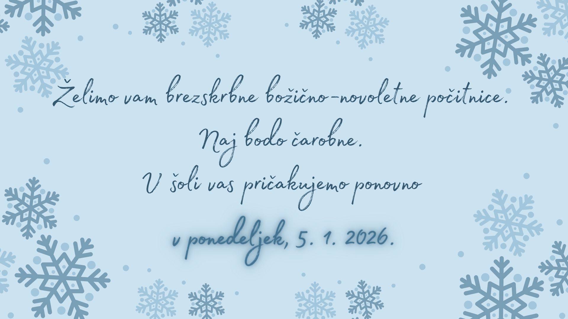 Božično-novoletne počitnice