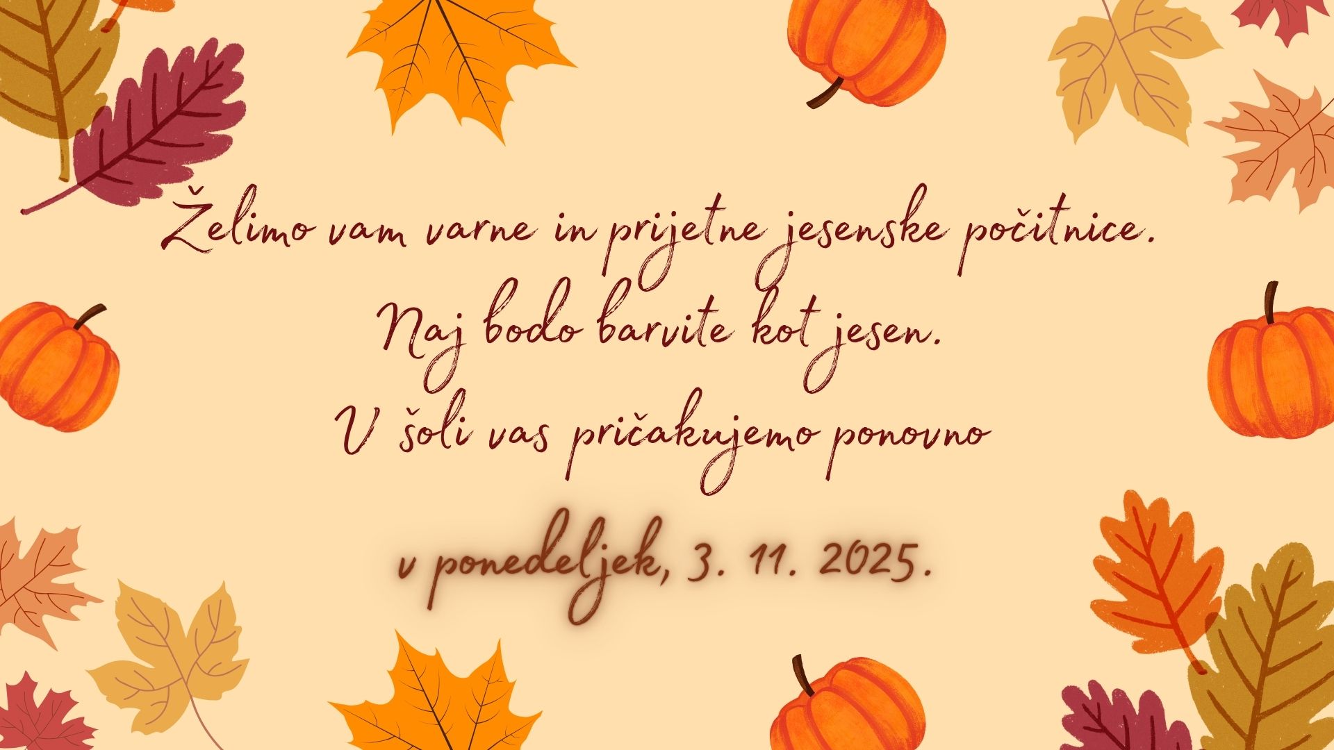 Jesenske počitnice