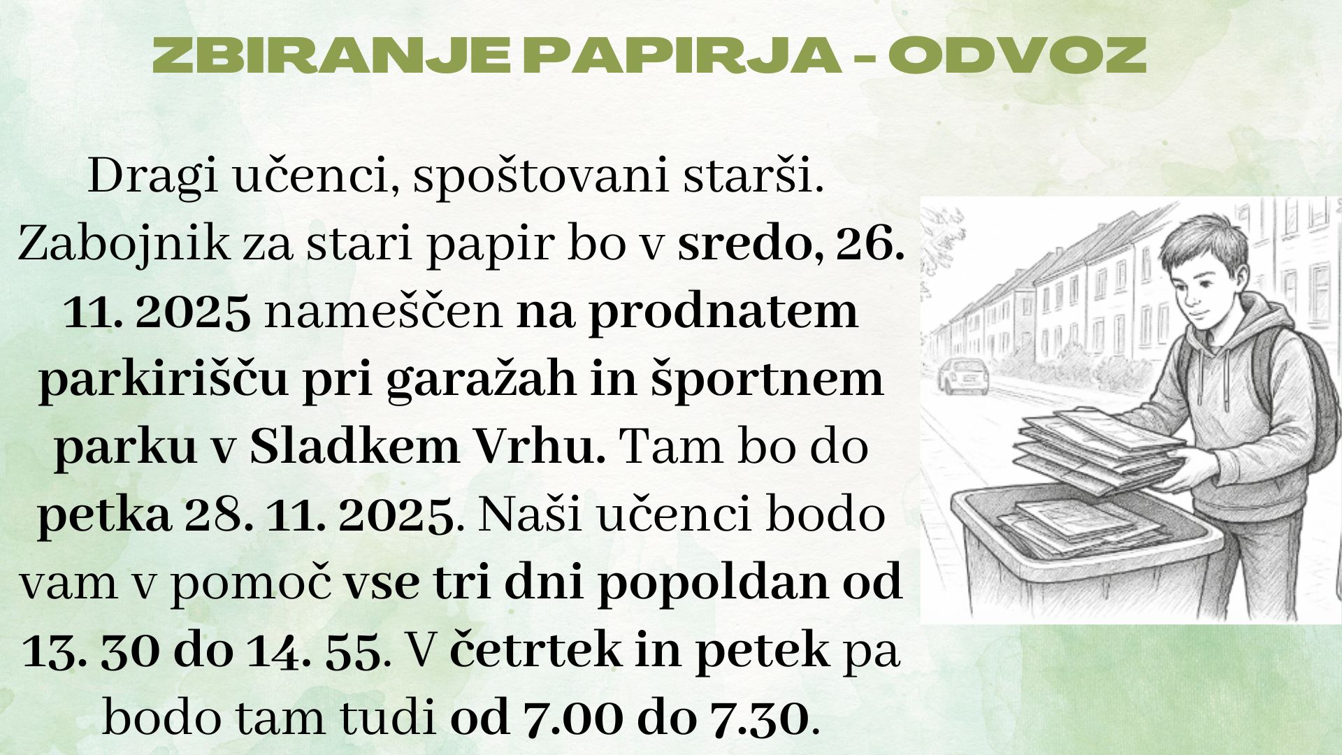 Odvoz starega papirja